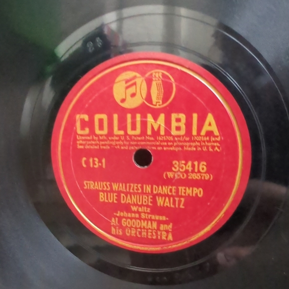 Al Goodman & Orch: Strass Waltzes/Blue Danube Waltz Columbia 1945 #35416 (Jazz. - Picture 2 of 4
